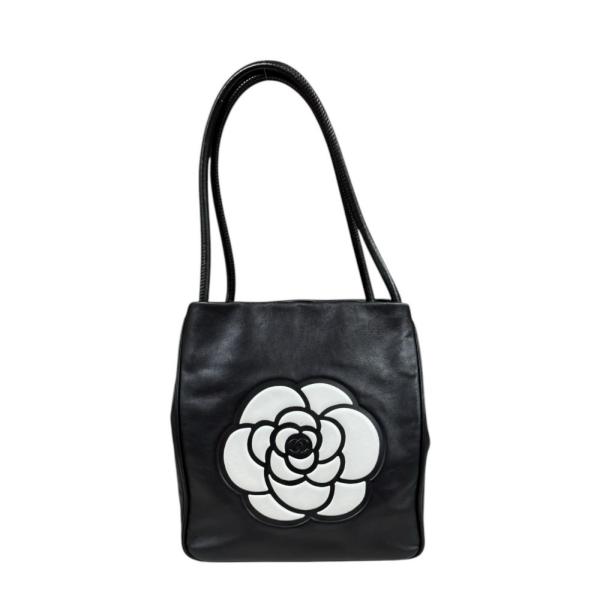 CHANEL（シャネル） カメリア トートバッグ レザー A20856 ブラック