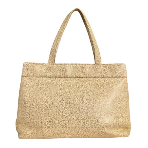 シャネル　CHANEL 　トートバッグ 　ベージュ 麻　ココマークチャーム シャネル CHANEL トートバッグ ベージュ 麻 ココマークチャーム CHANEL