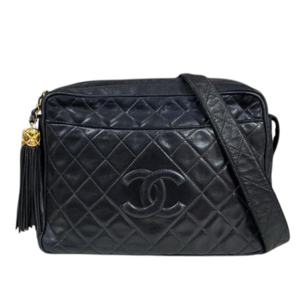 CHANEL（シャネル） マトラッセ ショルダーバッグ ラムスキン ブラック