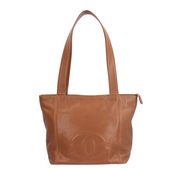 CHANEL（シャネル） ココマーク トートバッグ キャビアスキン ブラウン