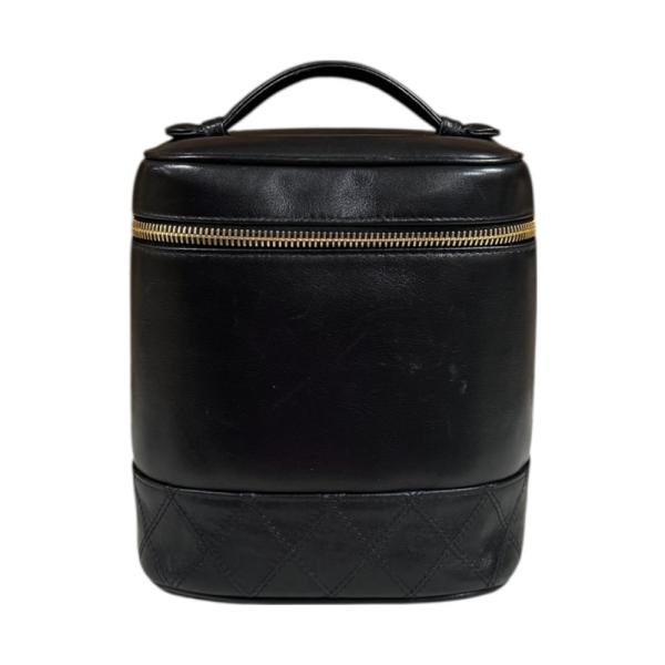 【極美品】CHANEL シャネル ピコローレ 縦型バニティ ブラック ラムスキン CHANEL（シャネル） ビコローレ縦型バニティ ハンドバッグ ラムスキン