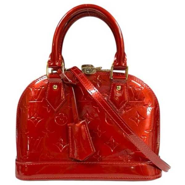 ルイヴィトン アルマBB ヴェルニ ショルダーバッグ モノグラムヴェルニ M91606 レッド レディース LOUIS VUITTON  中古 LOUIS VUITTON（ルイ・ヴィトン） アルマBB ヴェルニ ショルダーバッグ