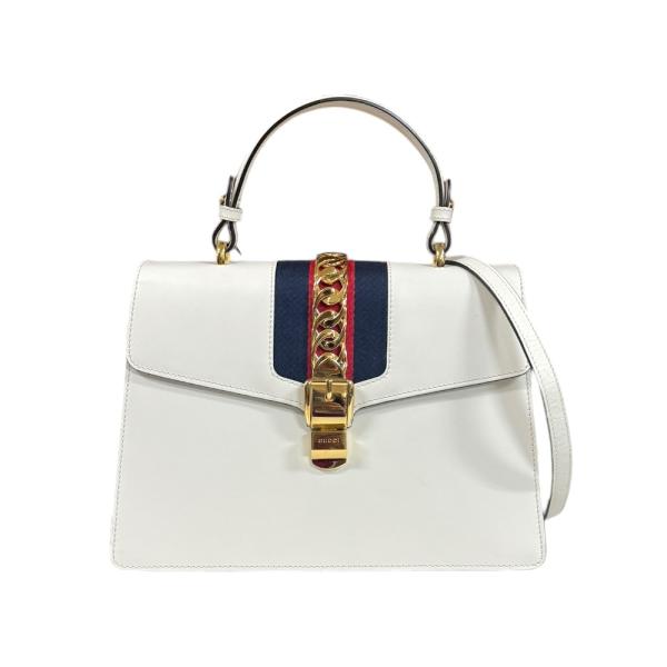 GUCCI（グッチ） シルヴィ ショルダーバッグ レザー 431665 ホワイト