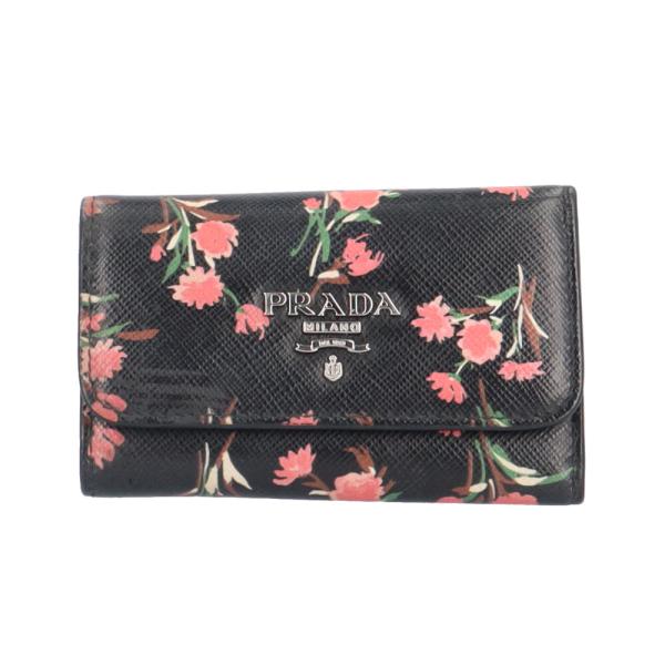 PRADA（プラダ） 花柄 サフィアーノ キーケース レザー 1PG222