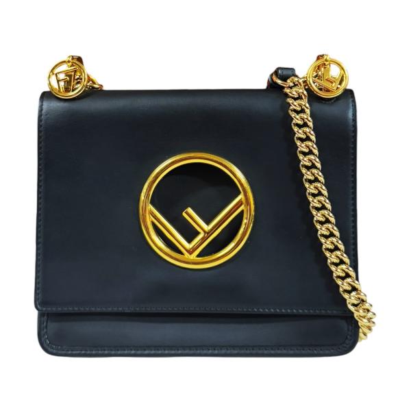 FENDI（フェンディ） ミニキャナイ エフ ショルダーバッグ レザー