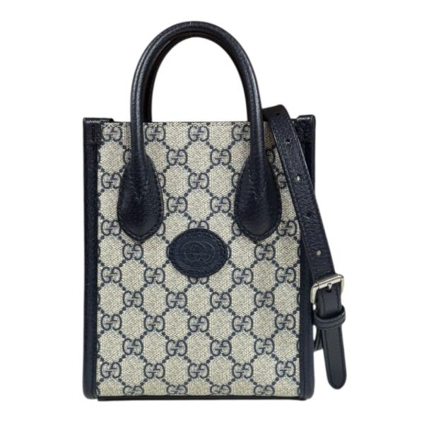 未使用 展示品 グッチ GUCCI インターロッキングG ミニ トート ショルダー バッグ GGスプリームキャンバス レザー 671623 VLP 90215218 GUCCI - 未使用 展示品 グッチ GUCCI インターロッキングG ミニ トート