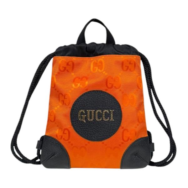 GUCCI　ナイロン×レザー　バッグパック　男女兼用　オレンジ GUCCI（グッチ） オフ ザ グリット リュック・デイパック ナイロン