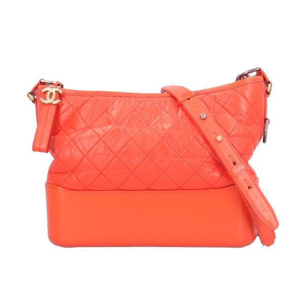 シャネル ホーボーバッグ ラージ ガブリエル ドゥ シャネル ショルダーバッグ レザー A93824 オレンジ レディース CHANEL  中古 CHANEL（シャネル） ホーボーバッグ ラージ ガブリエル ドゥ