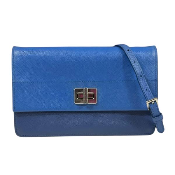 プラダ サフィアーノ ショルダーバッグ BT1020 PRADA（プラダ） サフィアーノ ショルダーバッグ レザー BT1020 ブルー