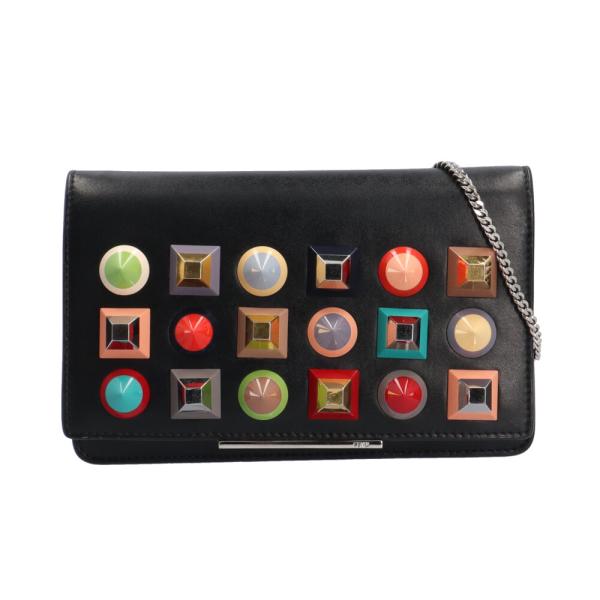 FENDI マルチスタッズクラッチバッグ　8M0370 9DF F0JBX FENDI（フェンディ） マルチスタッズ ショルダーバッグ レザー 8M0346