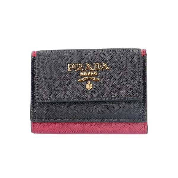 未使用級✨プラダ 三つ折り財布 サフィアーノレザー レター型 1MH021 PRADA プラダ サフィアーノ 三つ折り財布 レザー 1MH021
