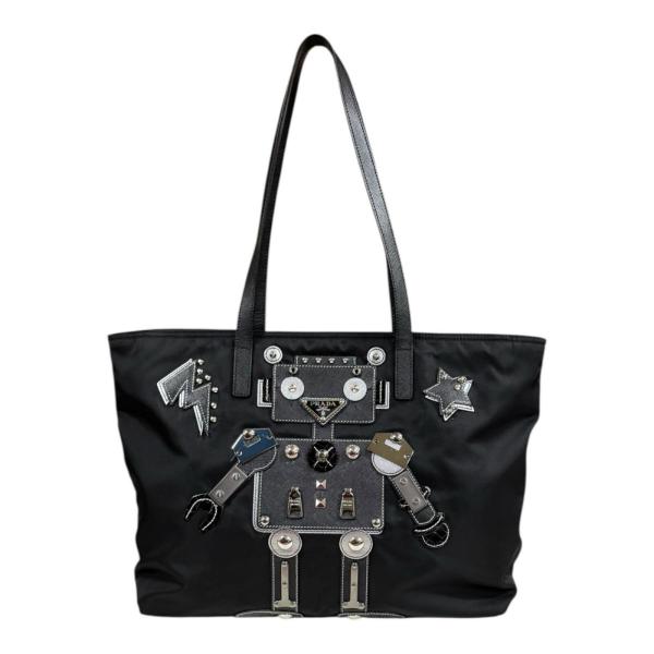 PRADA（プラダ） ロボット トートバッグ ナイロン 1BG052 ブラック