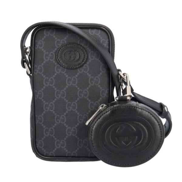 【極美品】グッチ ショルダーバッグ カメラバッグ GGスプリーム×レザー GUCCI（グッチ） インターロッキングG GGスプリーム ショルダーバッグ