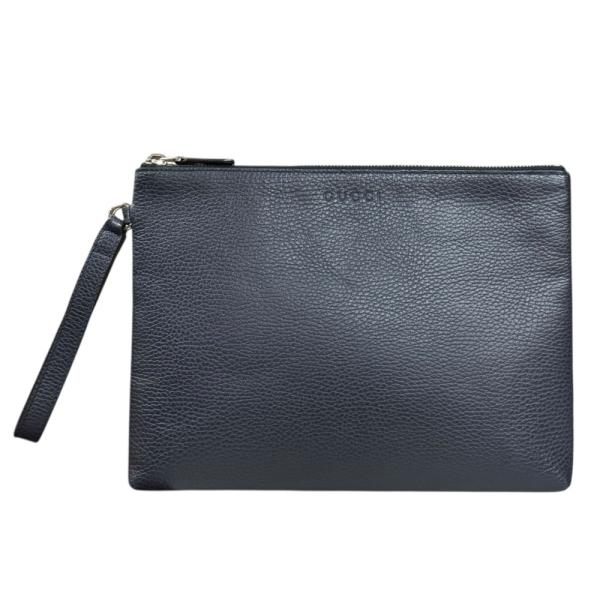 GUCCI グッチ セカンドバッグ レザー 546532 ネイビー メンズ