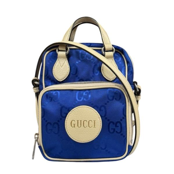 グッチ オブザグリッド ショルダーバッグ ナイロン 625850 ブルー ユニセックス GUCCI  中古 GUCCI（グッチ） オブザグリッド ショルダーバッグ ナイロン 625850