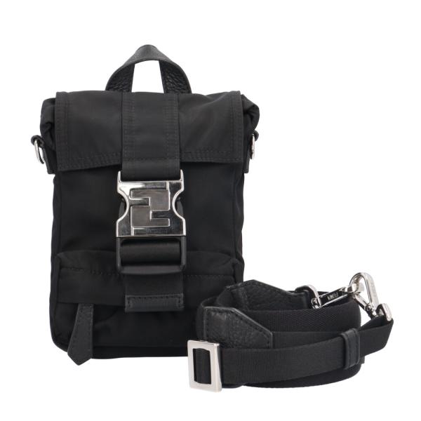 フェンディ フェンディネス ショルダーバッグ ナイロン 7VZ068 ブラック ユニセックス FENDI  中古 rk-y_brb10000000145151