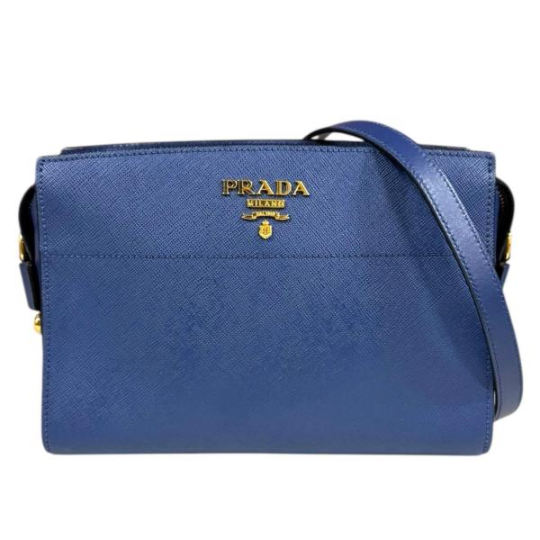 PRADA（プラダ） サフィアーノ ショルダーバッグ レザー 1BH104 ブルー