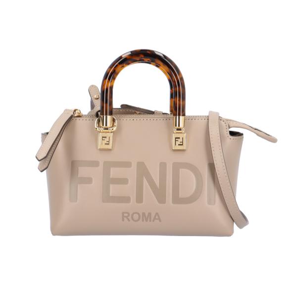 フェンディ バイザウェイ ミニ ショルダーバッグ レザー 8BS067 ABVL 229-10429 グレー レディース FENDI  中古 FENDI（フェンディ） バイザウェイ ミニ ショルダーバッグ レザー
