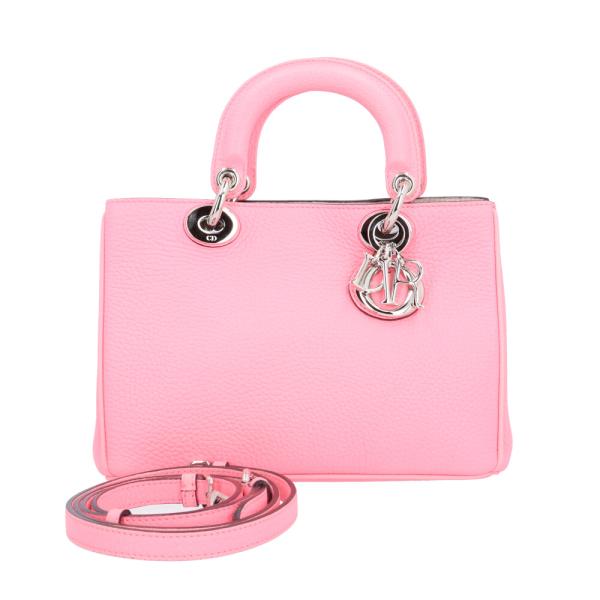 クリスチャンディオール ディオリッシモミニ ショルダーバッグ レザー 08-MA-0193 ピンク レディース Christian Dior  中古 rk-y_brb10010000013163