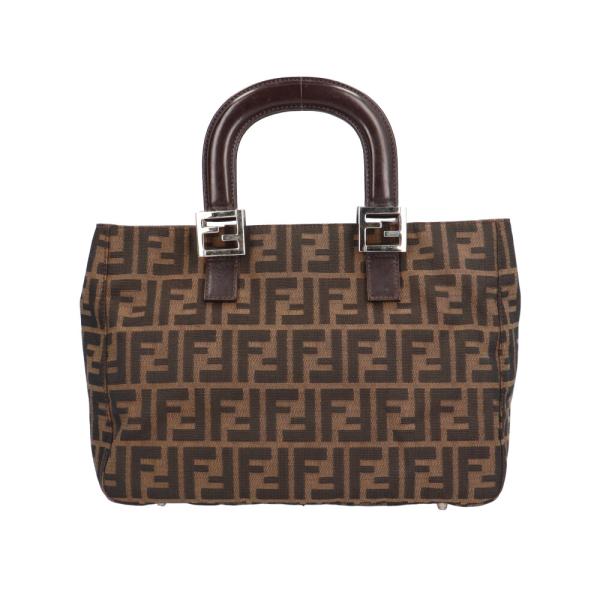 FENDI（フェンディ） ズッカ ハンドバッグ キャンバス 26329 ブラウン