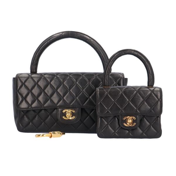CHANEL（シャネル） 親子バッグ マトラッセ ハンドバッグ ラムスキン