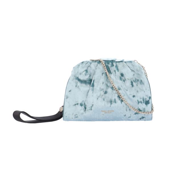 ケイトスペード パーティベルベットクラッチ ショルダーバッグ ベロア PXR00263 ブルー レディース Kate Spade  中古  R&Kリサイクルキング rk-y_brb10010000015021