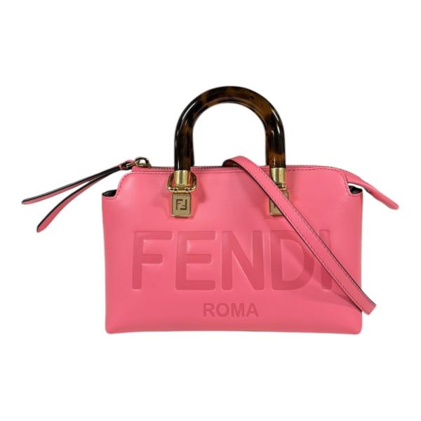 フェンディ バイザウェイ　ミニ ショルダーバッグ レザー 8BS067 ピンク レディース FENDI  中古 FENDI（フェンディ） バイザウェイ ミニ ショルダーバッグ レザー