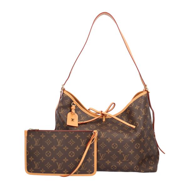ルイヴィトン キャリーオールNM MM モノグラム ショルダーバッグ モノグラムキャンバス M46197 ブラウン レディース LOUIS VUITTON  中古 LOUIS VUITTON（ルイ・ヴィトン） キャリーオールNM MM モノグラム