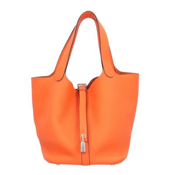 エルメス ピコタンロックＭＭ ハンドバッグ　オレンジ　R刻印 HERMES（エルメス） ピコタンロックMM ハンドバッグ トリヨン