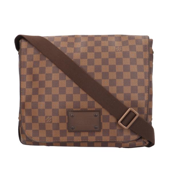 ルイヴィトン ブルックリンMM ダミエ ショルダーバッグ ダミエキャンバス N51211 ブラウン メンズ LOUIS VUITTON  中古 LOUIS VUITTON（ルイ・ヴィトン） ブルックリンMM ダミエ ショルダー