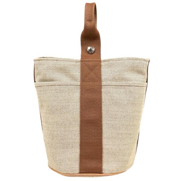 HERMES（エルメス） サクソーPM ハンドバッグ トワルアッシュ ブラウン
