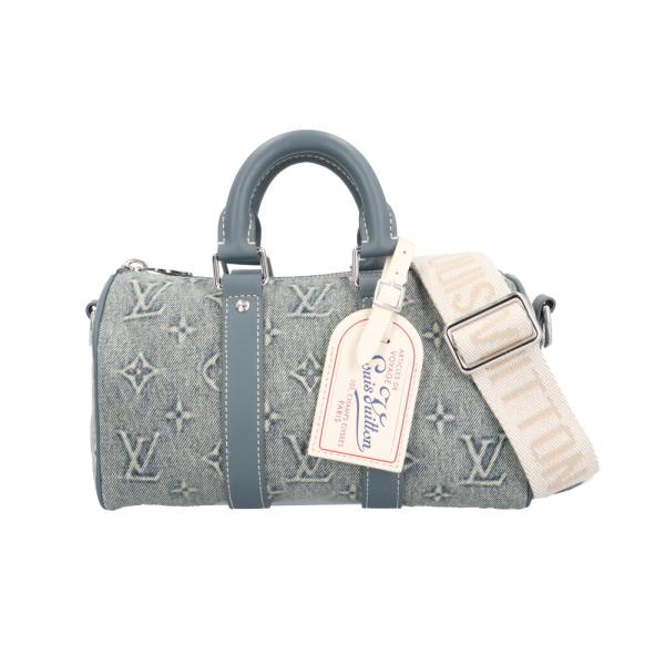 美品　ルイヴィトン　キーポル25 デニムモノグラム LOUIS VUITTON（ルイ・ヴィトン） キーポル バンドリエール 25