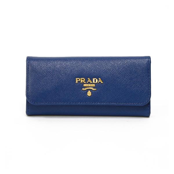 あき　新品未使用 PRADA 6連キーケース ロゴ刻印 サフィアーノレザー PRADA（プラダ） サフィアーノレザー キーケース レディース メンズ 6