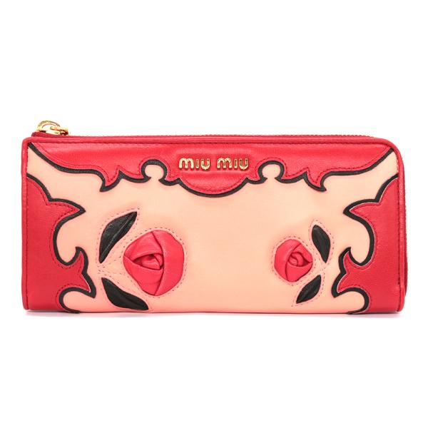 miu miu（ミュウミュウ） 長財布 レッド SH 中古 : R&Kリサイクル