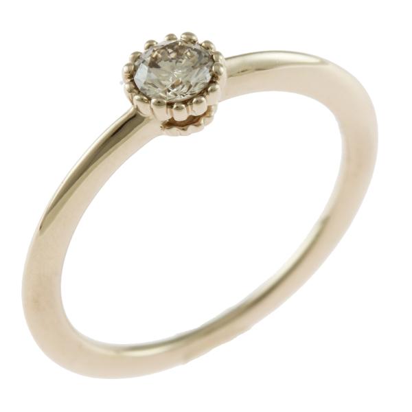 難あり Kashikey カシケイ K18 ミル リング ダイヤモンド 5P カシケイ リング ミル KASHIKEY ブラウンダイヤモンド 0.35