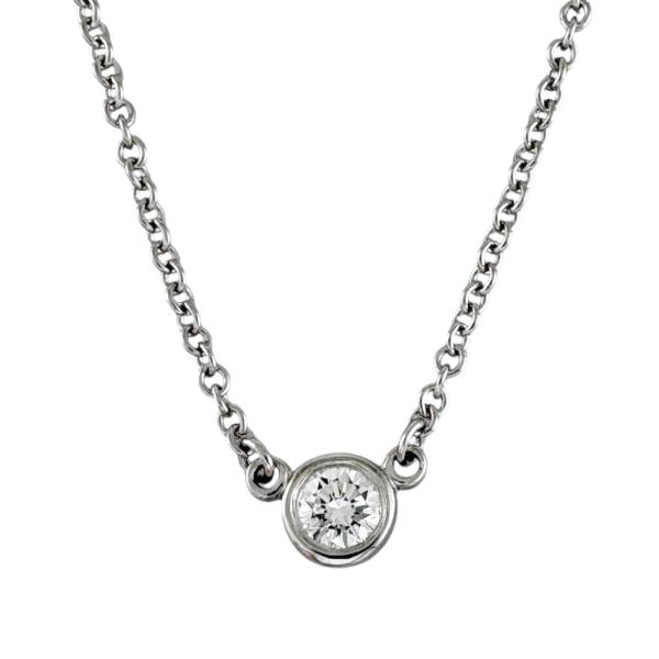 m*o様 未使用 ティファニー Pt950 バイザヤード ダイヤモンド TIFFANY&Co.（ティファニー） バイザヤード 約0.08ct ネックレス Pt950