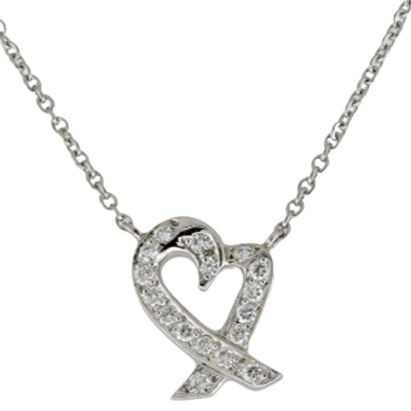 値下げ　ティファニー　ラビングハートネックレス　美品です(^^*) TIFFANY&Co. ティファニー ラビングハート ネックレス Pt950