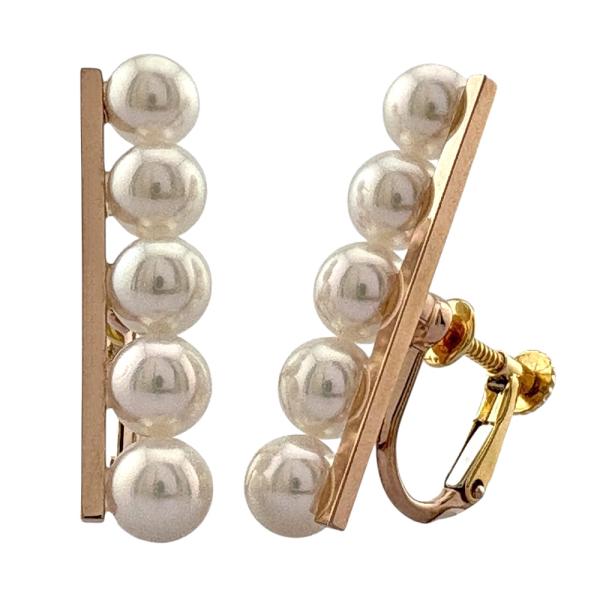 TASAKIタサキ　バランスプラスイヤリング　ピアス　あこや真珠　K18ゴールド タサキ バランス プラス イヤリング 18金 K18ピンクゴールド アコヤ