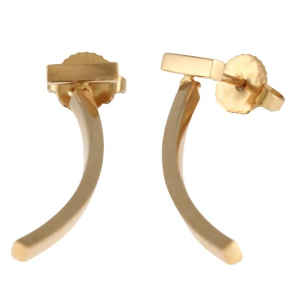 【美品】ティファニーT バーピアス　ローズゴールド　片耳 TIFFANY&Co.（ティファニー） Tワイヤーバー ピアス 18金 K18ピンク