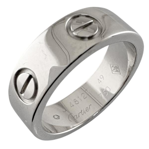 Cartier カルティエ ラブ リング 指輪 8.5号 18金 K18ホワイト Cartier カルティエ ラブ リング 指輪 8.5号 18金 K18ホワイト
