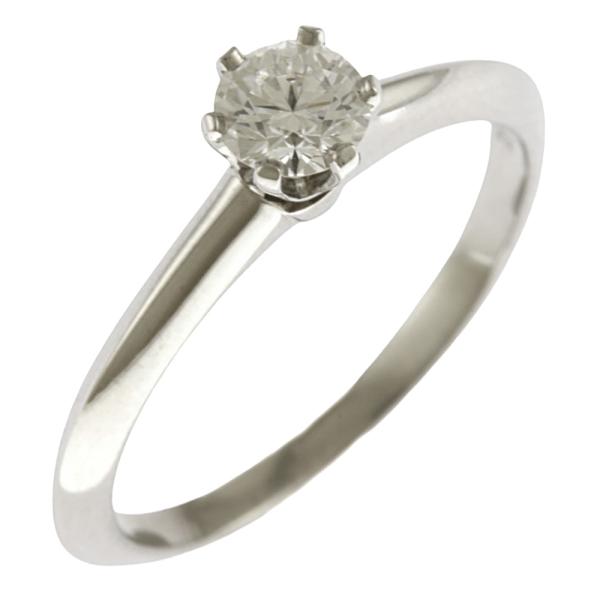 ティファニー　TIFFANY　PT950　10号　ソリティア　リング　良品 TIFFANY&Co.（ティファニー） ソリティア リング 指輪 10号 Pt950