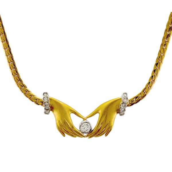 カレライカレラ ネックレス 18金 K18イエローゴールド ダイヤモンド