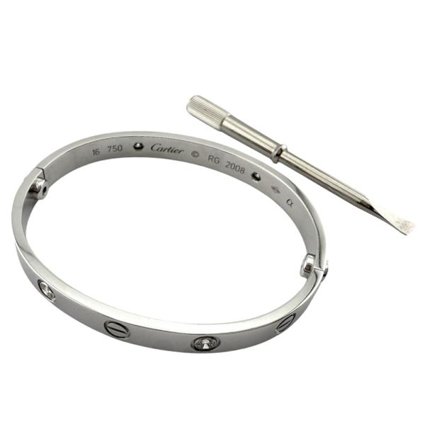 ダイヤ　ブレスレットバングル　ドライバー付き Cartier（カルティエ） ラブブレス ドライバー付き バングル 18金 K18
