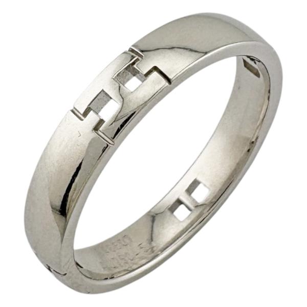 エルメス　ヘラクレス幅広約5.0mmタイプ18金 ホワイトゴールド50号　リング エルメス HERMES ニューヘラクレスリング K18ホワイトゴールド