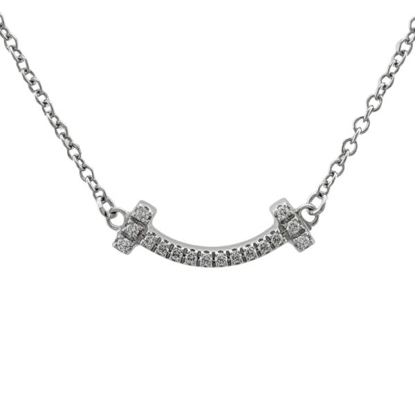 ティファニー　スマイル　ネックレス TIFFANY&Co.（ティファニー） Tスマイル ネックレス 18金 K18ホワイト
