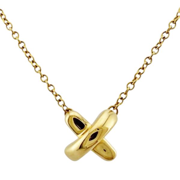 TIFFANY&Co. ティファニー クロスステッチ ネックレス 18金 K18