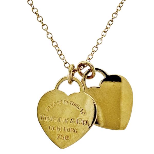 中古 ティファニー リターントゥ ダブルハートネックレス TIFFANY&Co. ティファニー リターン トゥ ダブル ハート タグ