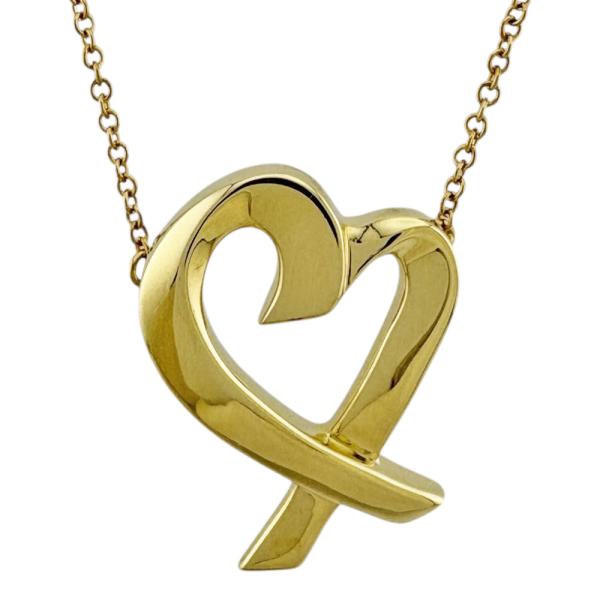 Tiffany & Co. ラビング ハート ペンダント［美品］ TIFFANY&Co. ティファニー ラビング ハート ネックレス 18金 K18