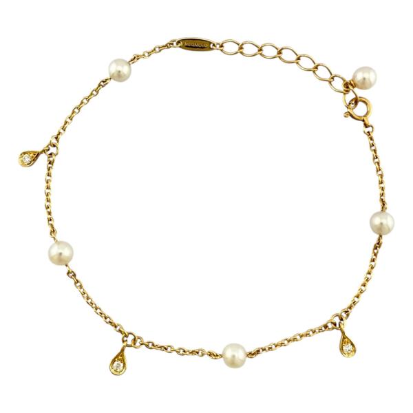 MIKIMOTO（ミキモト） ブレスレット 18金 K18イエローゴールド パール