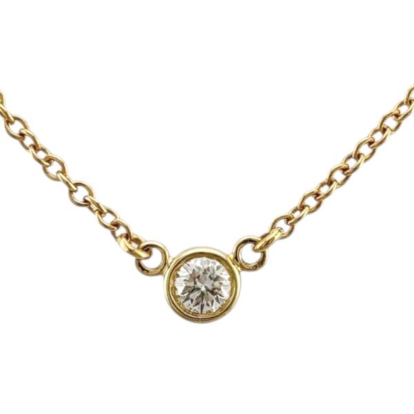 TIFFANY&Co. ティファニー バイザヤード 約0.05ct ネックレス 18金 K18